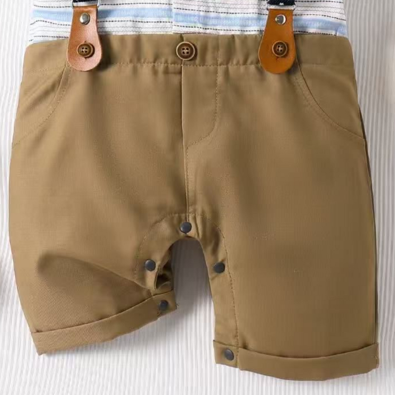 Stylish Baby Boy Suspender Romper Outfit