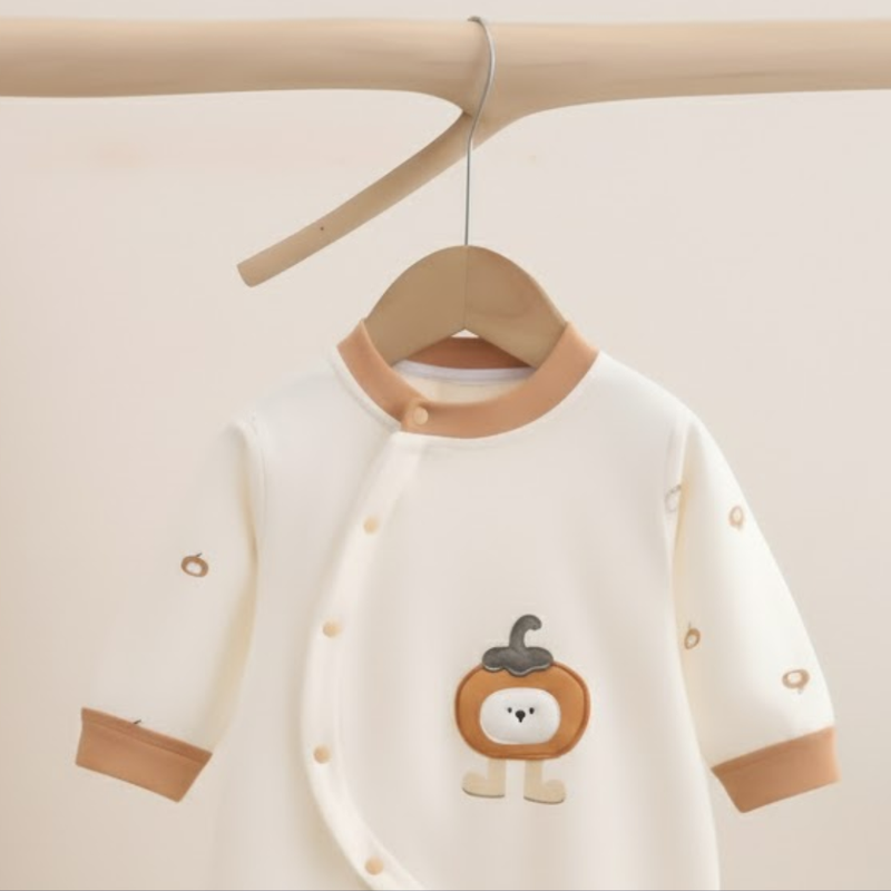 Adorable Cartoon Baby Romper – Soft Cotton Full Sleeve Jumpsuit