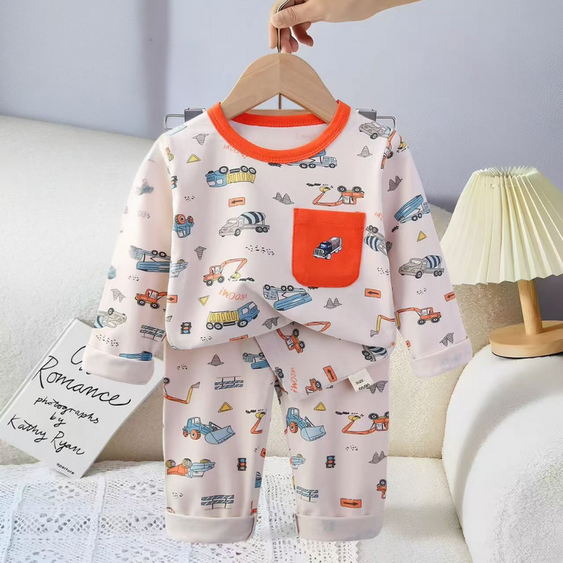 Cute Baby Pajama Set – Soft Cotton with Cartoon Print