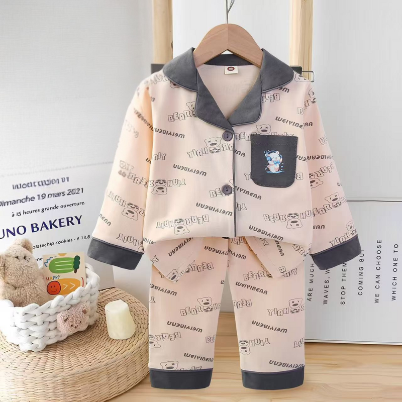 Baby Boys & Girls Night Suit – Soft Cotton Sleepwear with Cute Cartoon Design