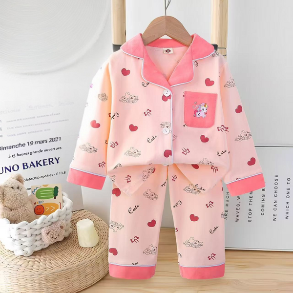 Happy Tots Cotton Nightwear – Fun Print Pajama Set