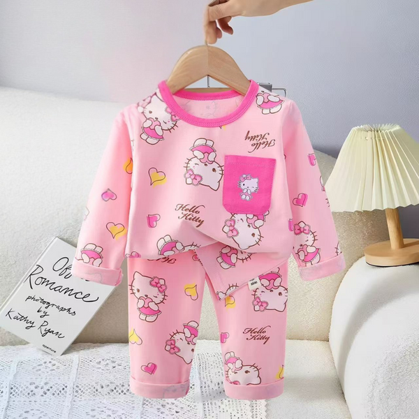 Cozy Cotton Baby Nightwear – Cartoon Print for Toddlers